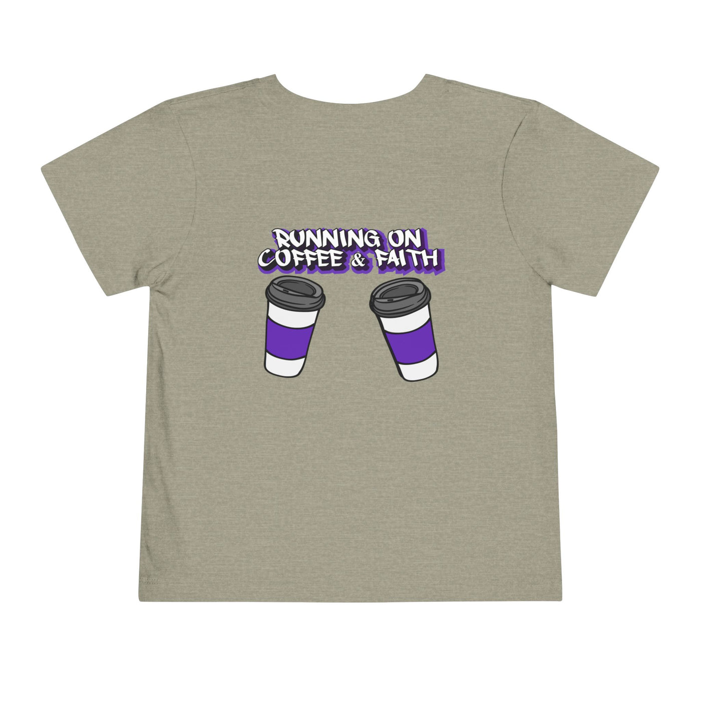 Toddler Short Sleeve Tee - Running on Coffee & Faith Design
