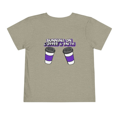 Toddler Short Sleeve Tee - Running on Coffee & Faith Design