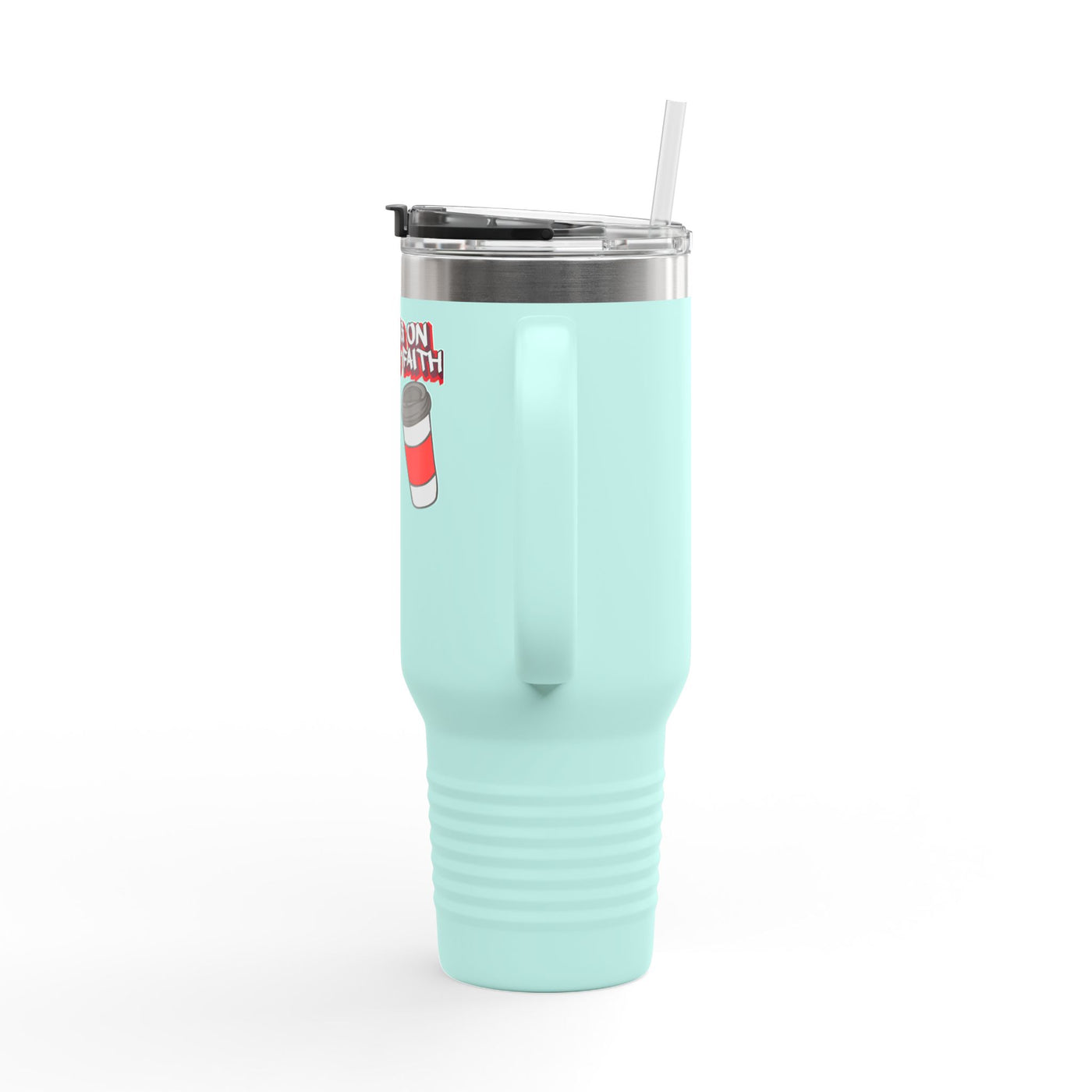 Running on Coffee & Faith Insulated Travel Mug - 40oz Coffee Lover's Companion