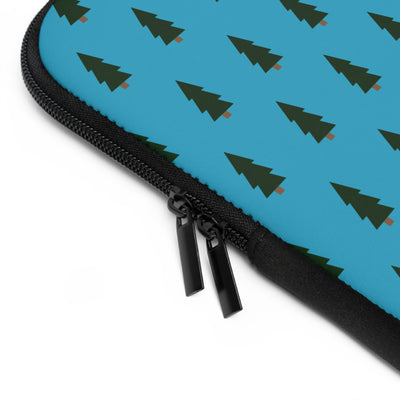 Nature-Inspired Laptop Sleeve - Forest Green Pine Tree Pattern
