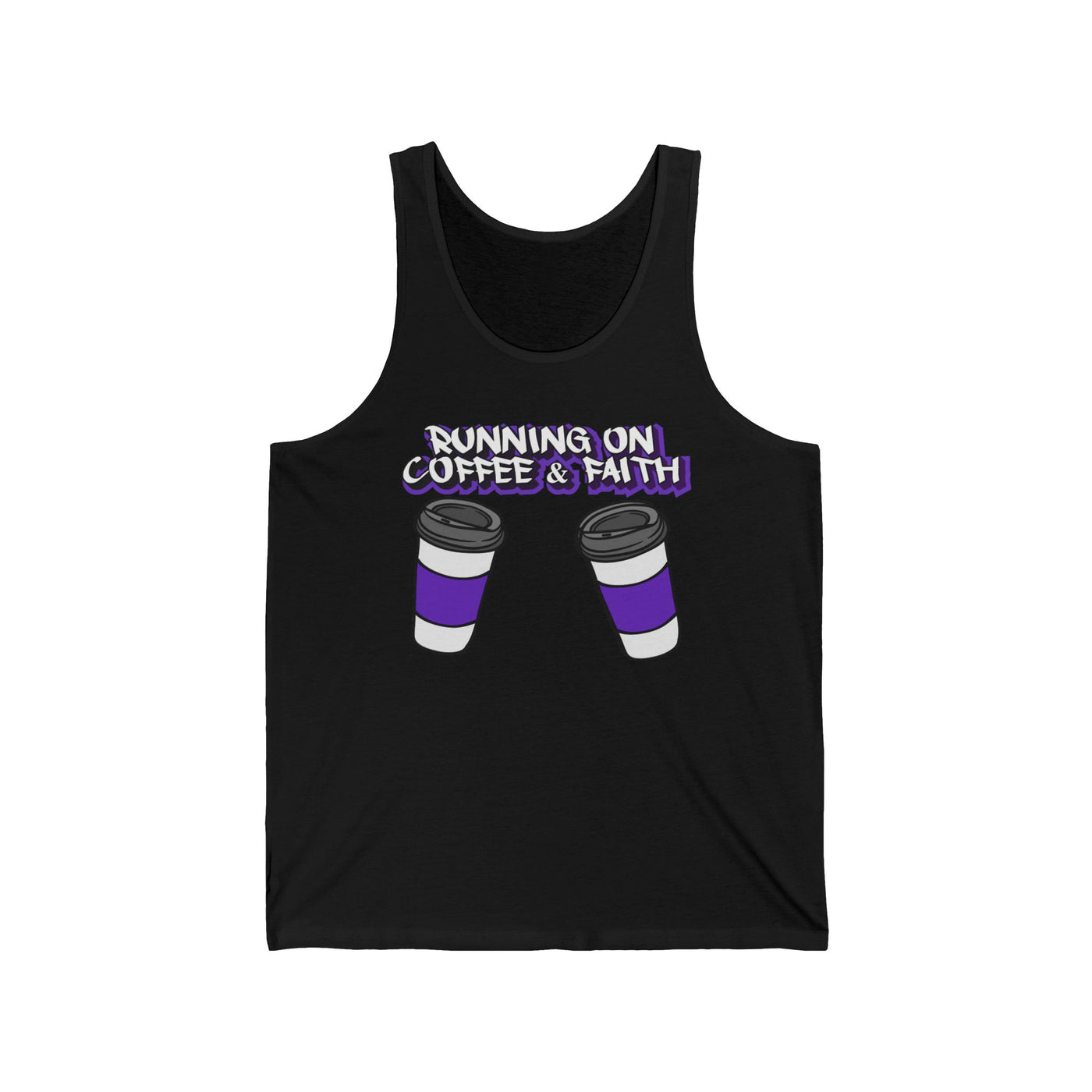 Running on Coffee & Faith Unisex Jersey Tank, Perfect for Coffee Lovers, Faith Enthusiasts, Casual Wear, Gifts for Church Events, [...]