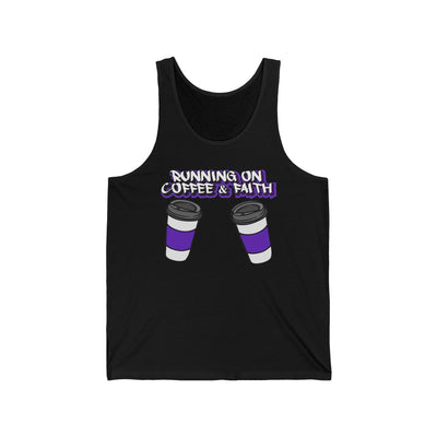 Running on Coffee & Faith Unisex Jersey Tank, Perfect for Coffee Lovers, Faith Enthusiasts, Casual Wear, Gifts for Church Events, [...]