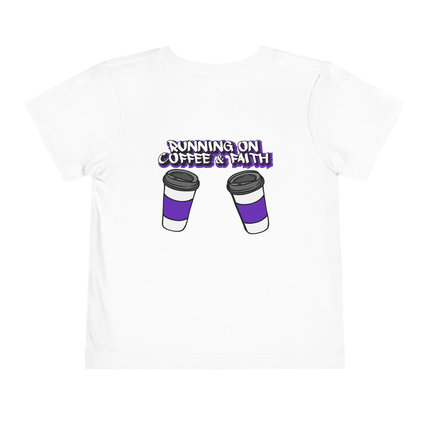 Toddler Short Sleeve Tee - Running on Coffee & Faith Design