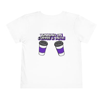 Toddler Short Sleeve Tee - Running on Coffee & Faith Design