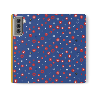 Patriotic Flip Case for Smartphones - Fun Stars and Stripes Design