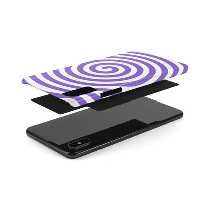 Trendy Purple Spiral Slim Phone Case - Stylish Protection for Your Device
