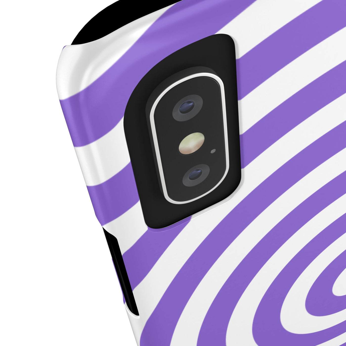 Trendy Purple Spiral Slim Phone Case - Stylish Protection for Your Device