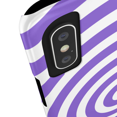 Trendy Purple Spiral Slim Phone Case - Stylish Protection for Your Device