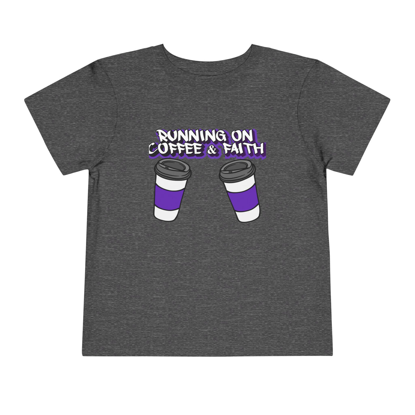 Toddler Short Sleeve Tee - Running on Coffee & Faith Design