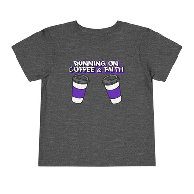 Toddler Short Sleeve Tee - Running on Coffee & Faith Design