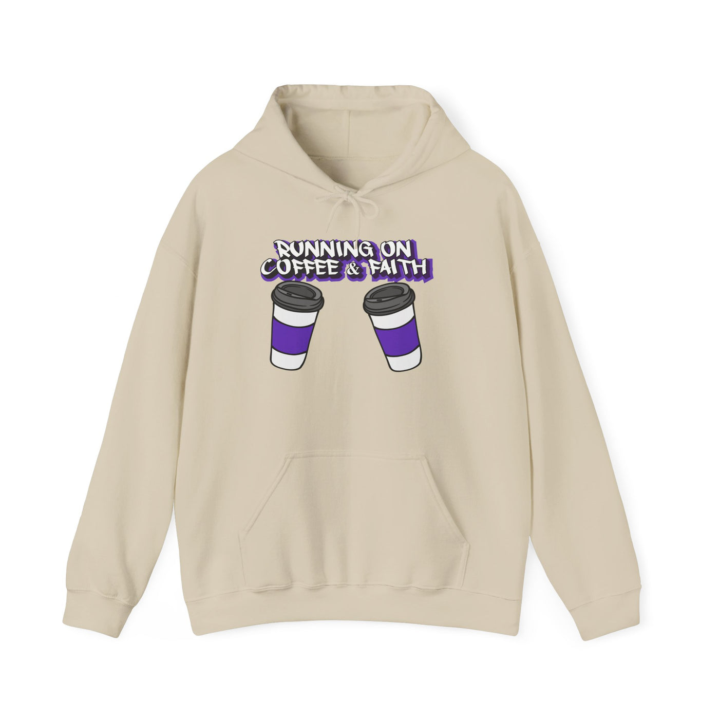 Running on Coffee & Faith Hoodie - Unisex Heavy Blend Sweatshirt
