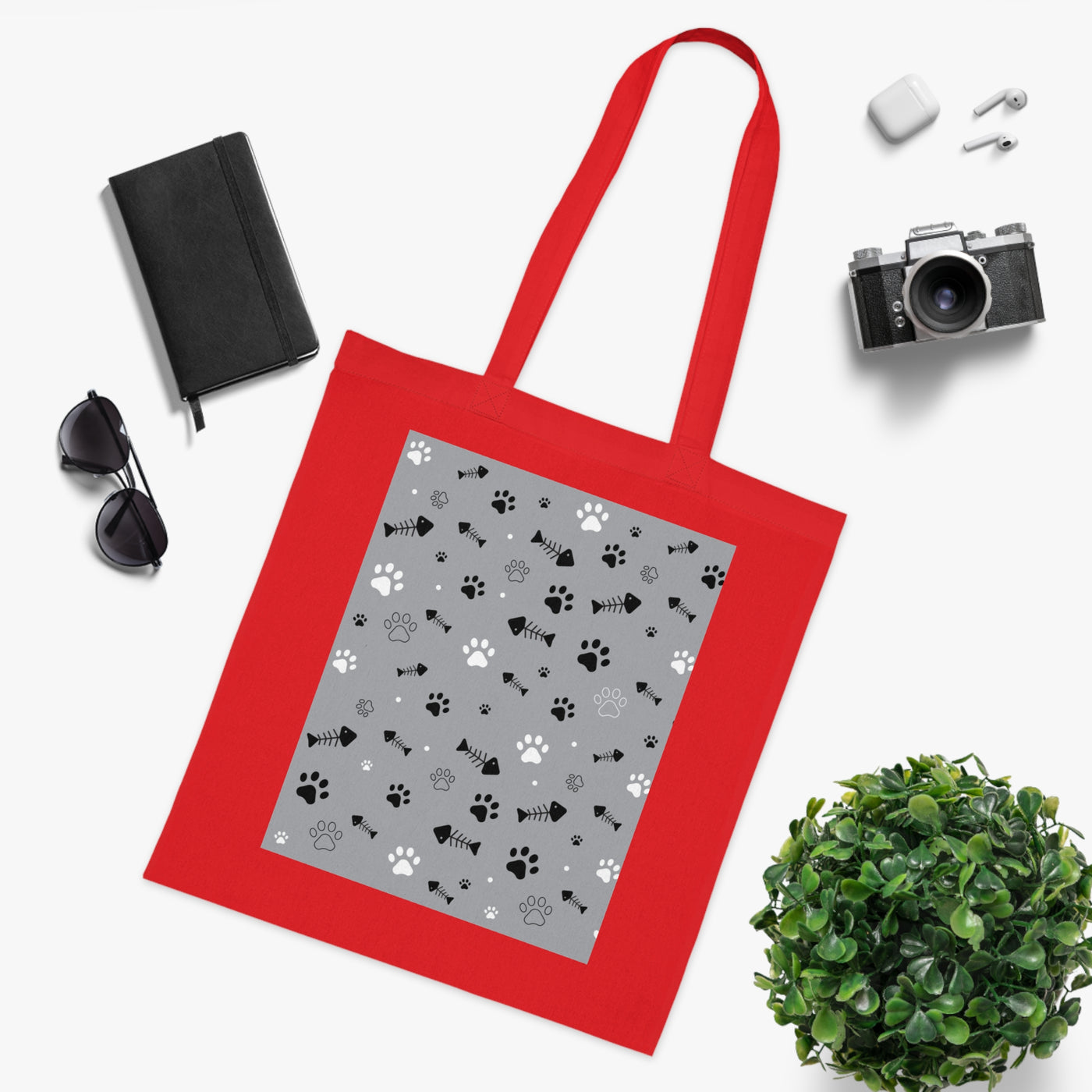 Cute Pet Themed Cotton Tote Bag - Perfect for Animal Lovers