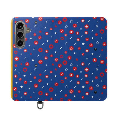 Patriotic Flip Case for Smartphones - Fun Stars and Stripes Design