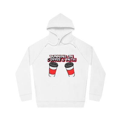 Running on Coffee & Faith Unisex Hoodie | Cozy Motivational Sweatshirt for Coffee Lovers, Perfect Gift for Birthdays, Holidays, Workwear