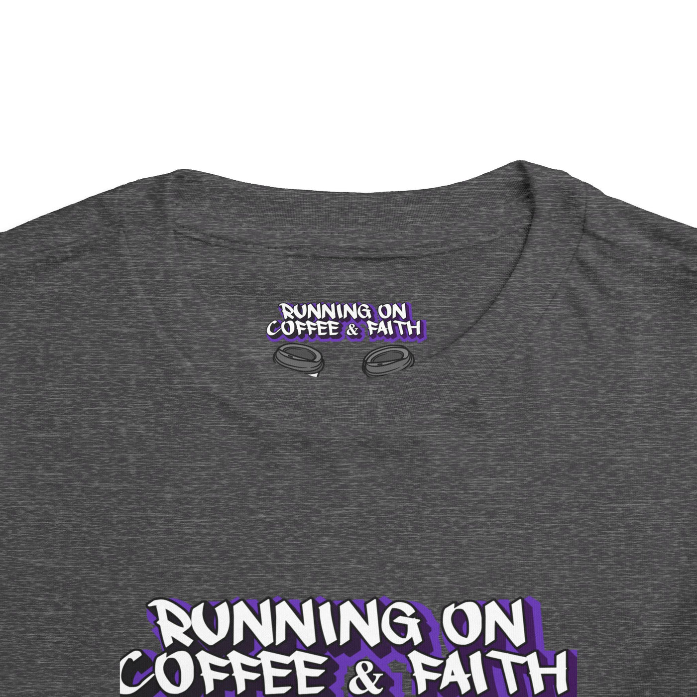 Toddler Short Sleeve Tee - Running on Coffee & Faith Design