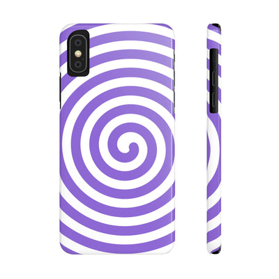 Trendy Purple Spiral Slim Phone Case - Stylish Protection for Your Device