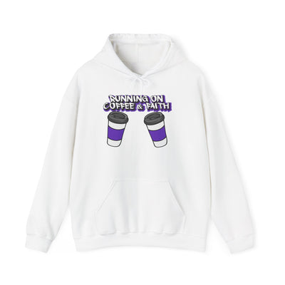 Running on Coffee & Faith Hoodie - Unisex Heavy Blend Sweatshirt