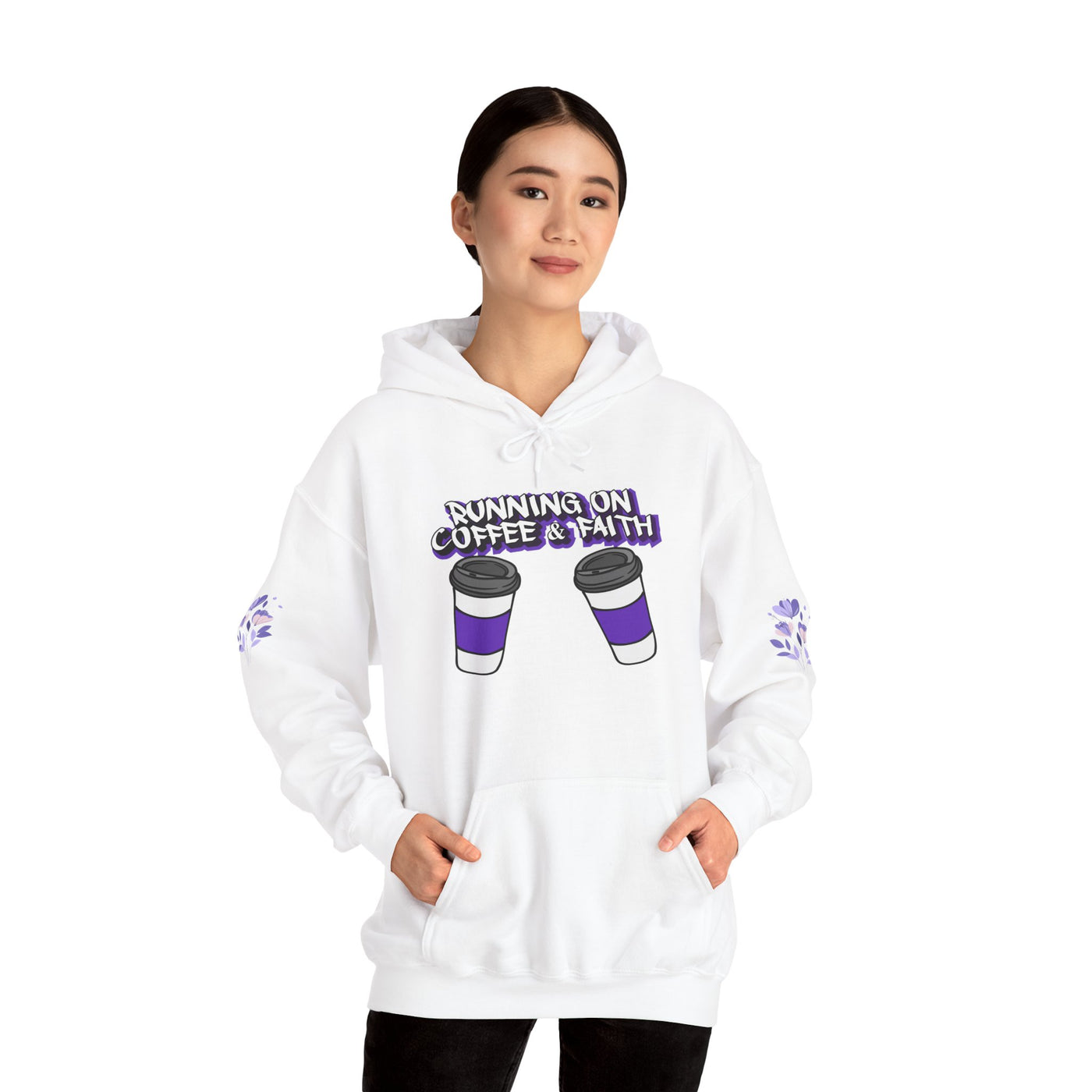 Running on Coffee & Faith Hooded Sweatshirt