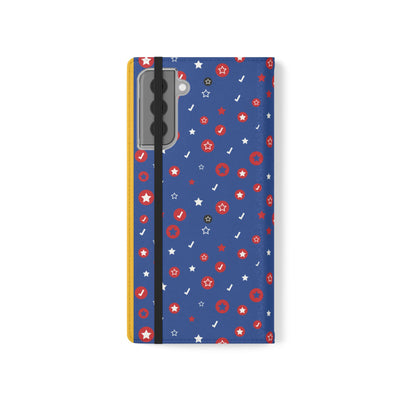 Patriotic Flip Case for Smartphones - Fun Stars and Stripes Design