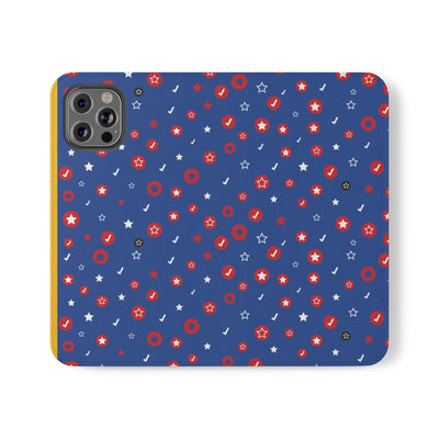 Patriotic Flip Case for Smartphones - Fun Stars and Stripes Design