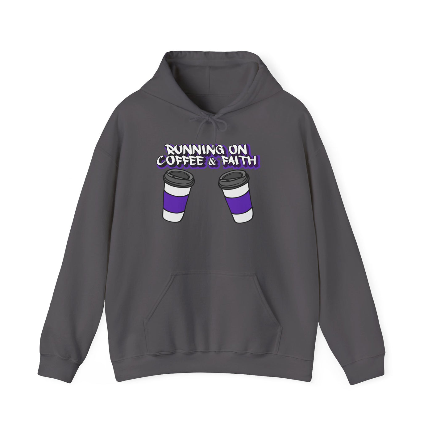 Running on Coffee & Faith Hoodie - Unisex Heavy Blend Sweatshirt
