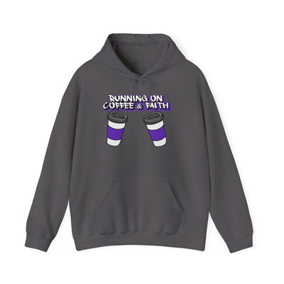 Running on Coffee & Faith Hoodie - Unisex Heavy Blend Sweatshirt
