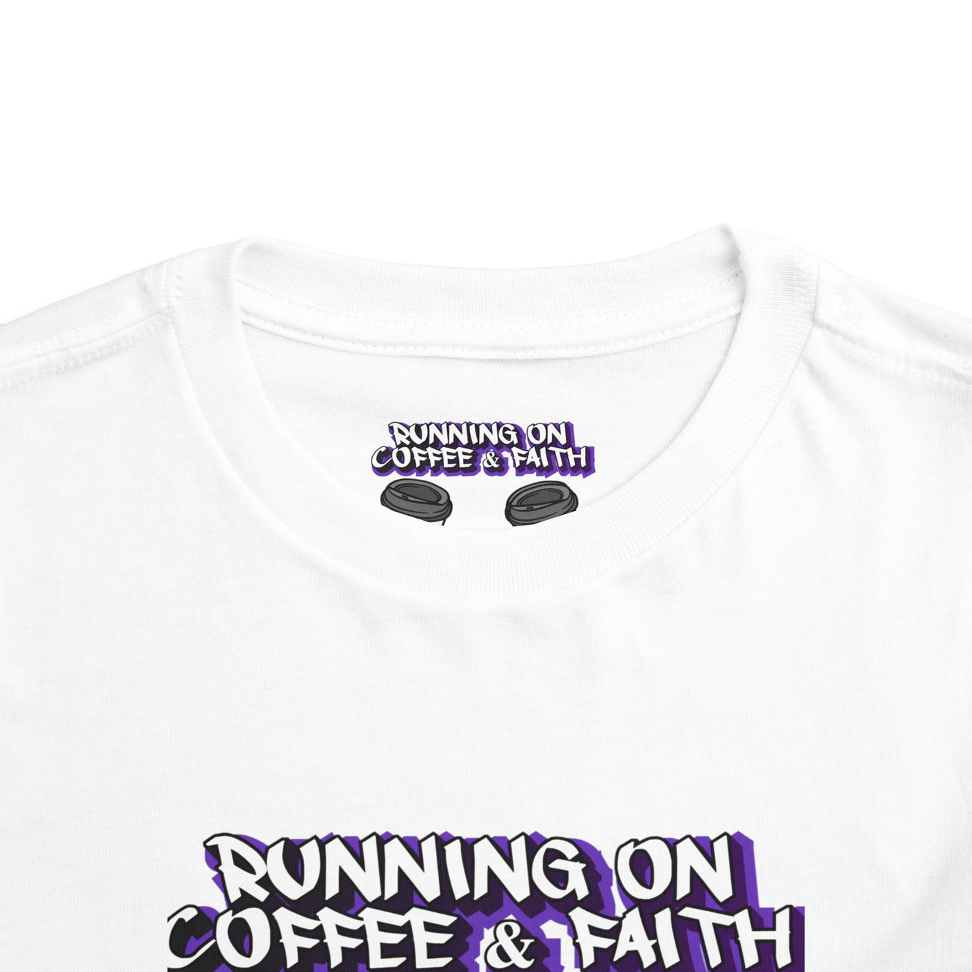 Toddler Short Sleeve Tee - Running on Coffee & Faith Design