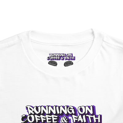 Toddler Short Sleeve Tee - Running on Coffee & Faith Design
