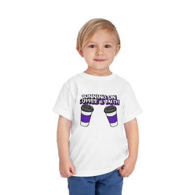 Toddler Short Sleeve Tee - Running on Coffee & Faith Design
