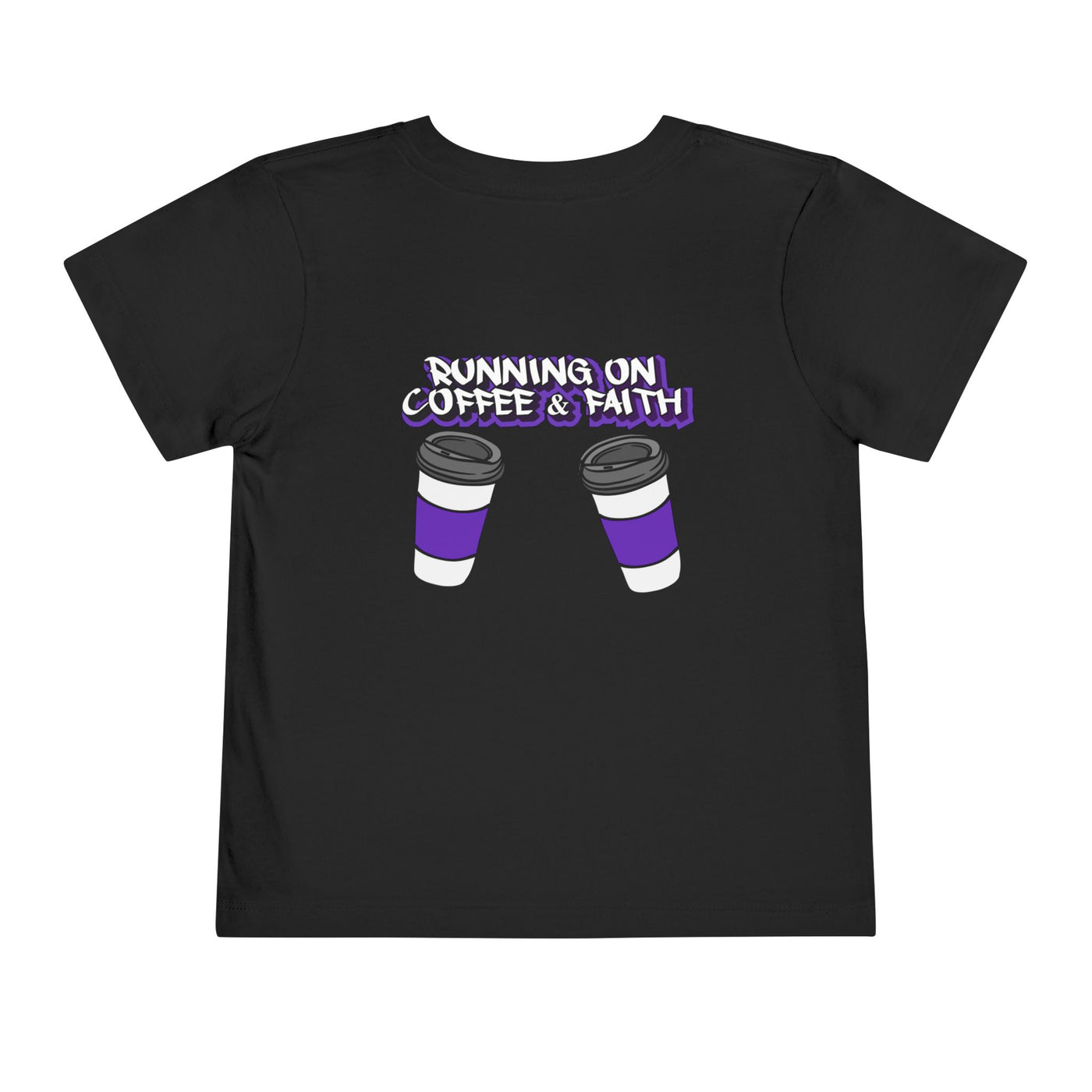 Toddler Short Sleeve Tee - Running on Coffee & Faith Design