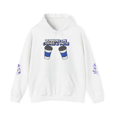 Running on Coffee & Faith Hoodie - Unisex Heavy Blend Sweatshirt for Cozy Vibes
