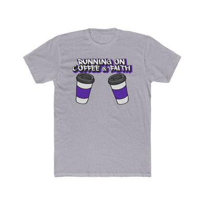 Running on Coffee & Faith Unisex Cotton Crew Tee