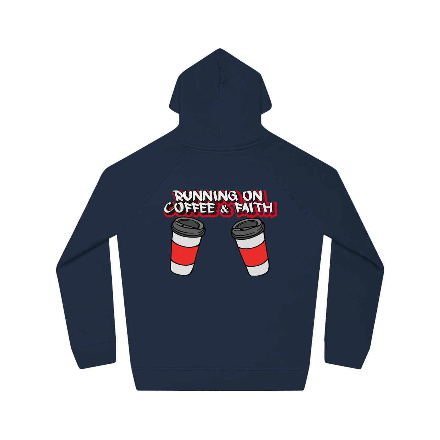 Running on Coffee & Faith Unisex Hoodie | Cozy Motivational Sweatshirt for Coffee Lovers, Perfect Gift for Birthdays, Holidays, Workwear