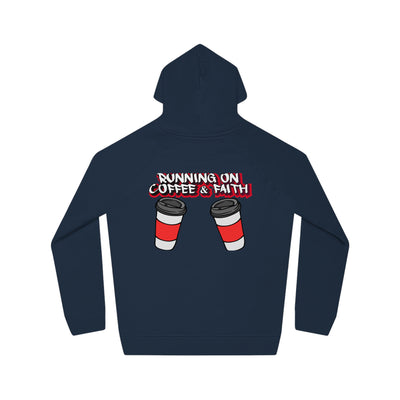Running on Coffee & Faith Unisex Hoodie | Cozy Motivational Sweatshirt for Coffee Lovers, Perfect Gift for Birthdays, Holidays, Workwear