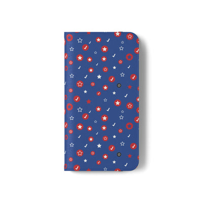 Patriotic Flip Case for Smartphones - Fun Stars and Stripes Design