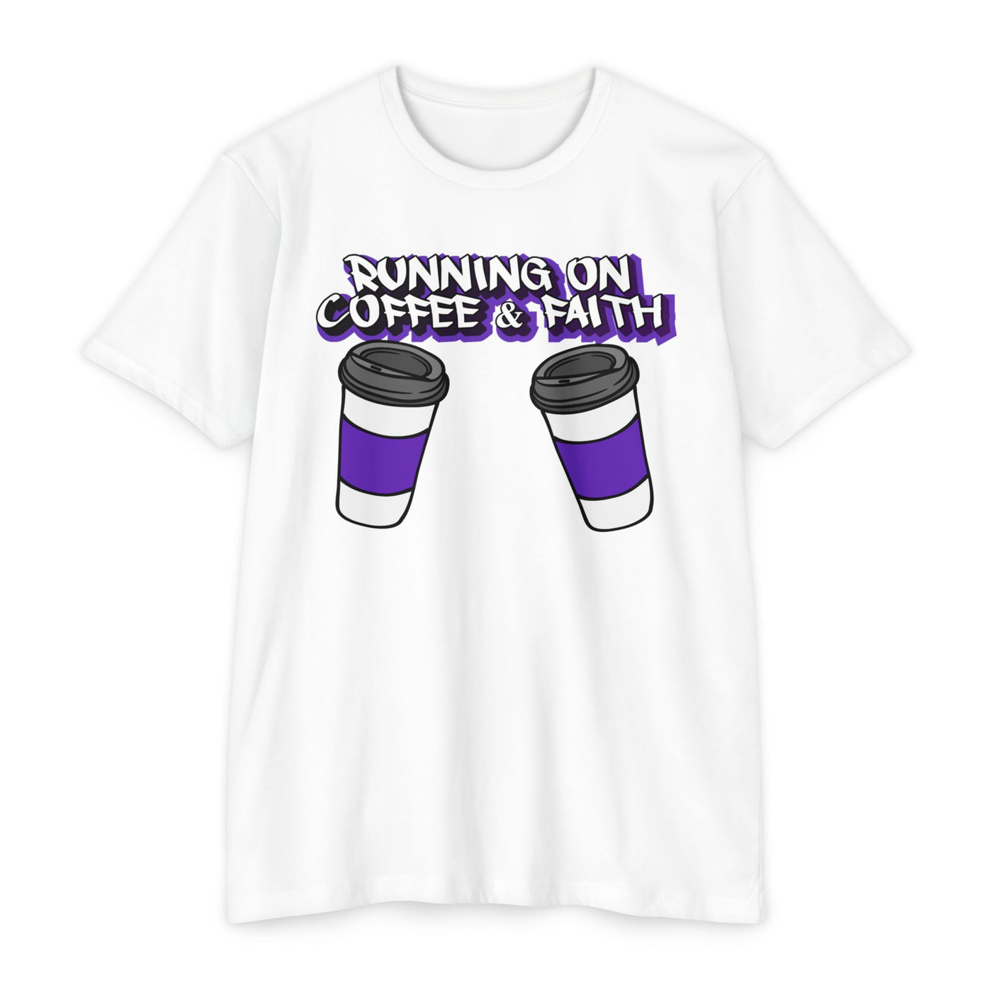 Running on Coffee & Faith Unisex T-Shirt - Casual Tee for Coffee Lovers