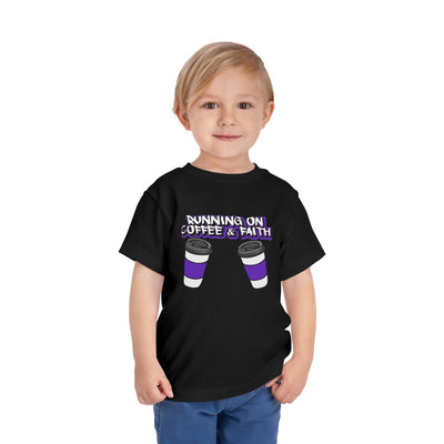 Toddler Short Sleeve Tee - Running on Coffee & Faith Design
