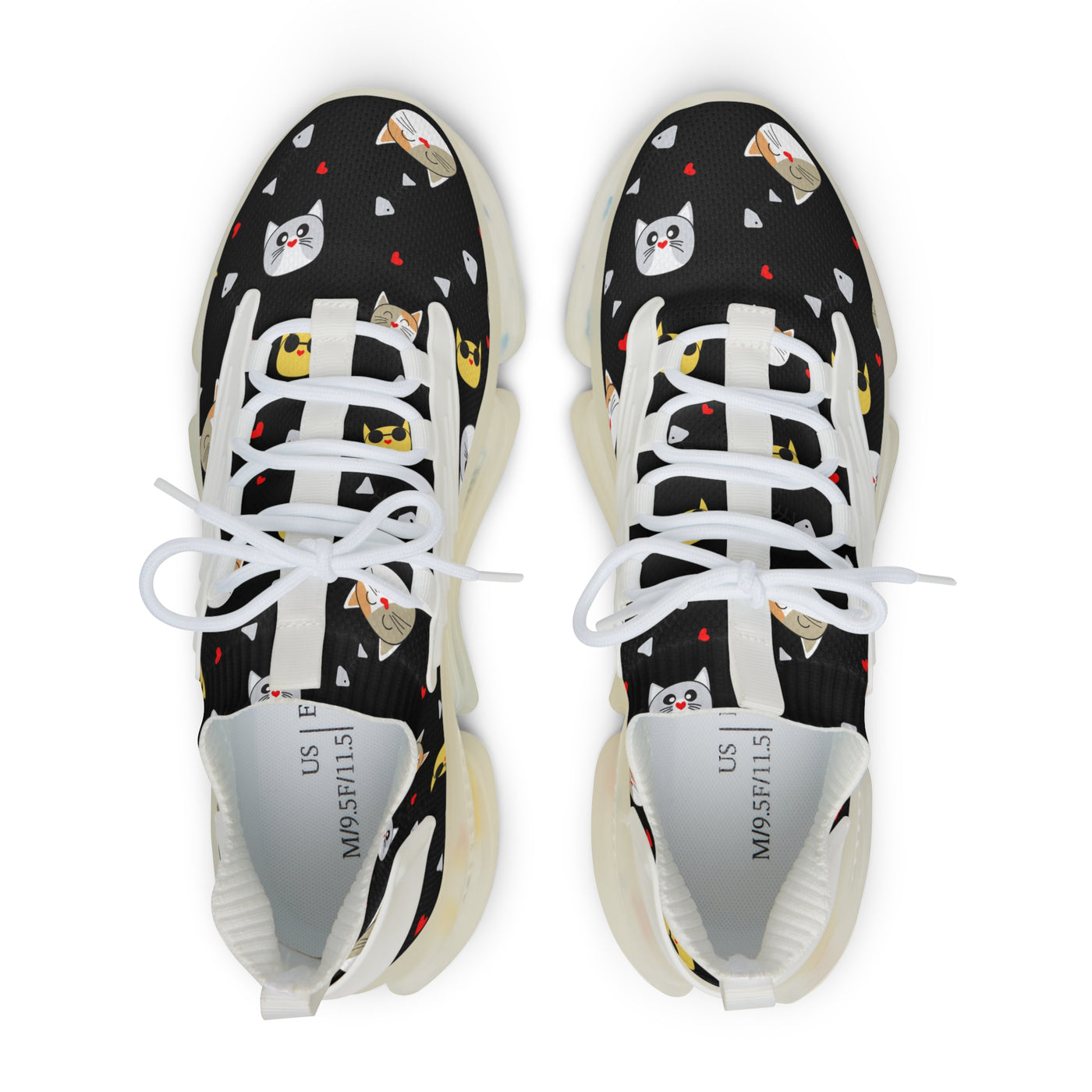 Cute Cat Print Mesh Sneakers for Cat Lovers