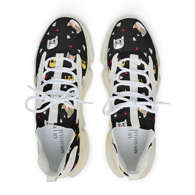 Cute Cat Print Mesh Sneakers for Cat Lovers