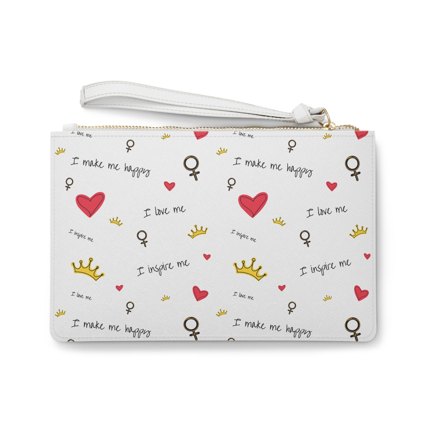 Inspirational Clutch Bag, Empowerment Gift, Self-Love Accessory, Feminine Wallet, Chic Pouch for Women