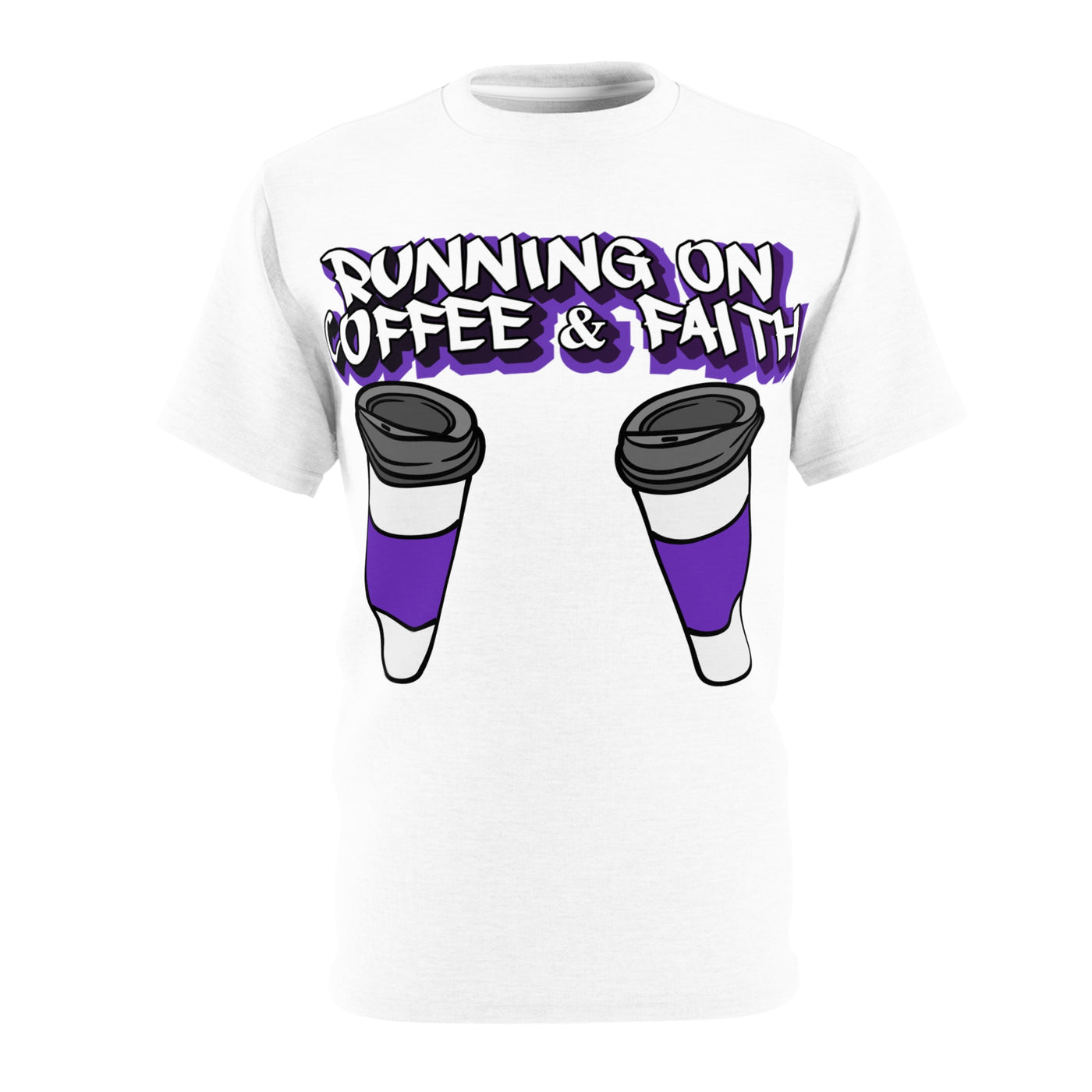 Running on Coffee & Faith Unisex Tee - Perfect for Coffee Lovers