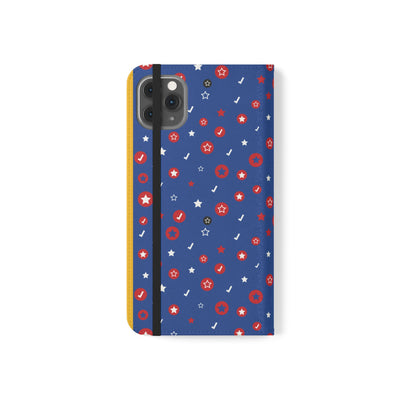 Patriotic Flip Case for Smartphones - Fun Stars and Stripes Design