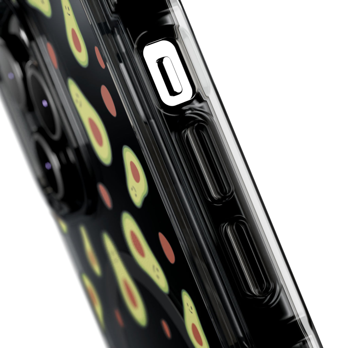 Playful Avocado Magnetic Clear Phone Case - Fun & Quirky Design
