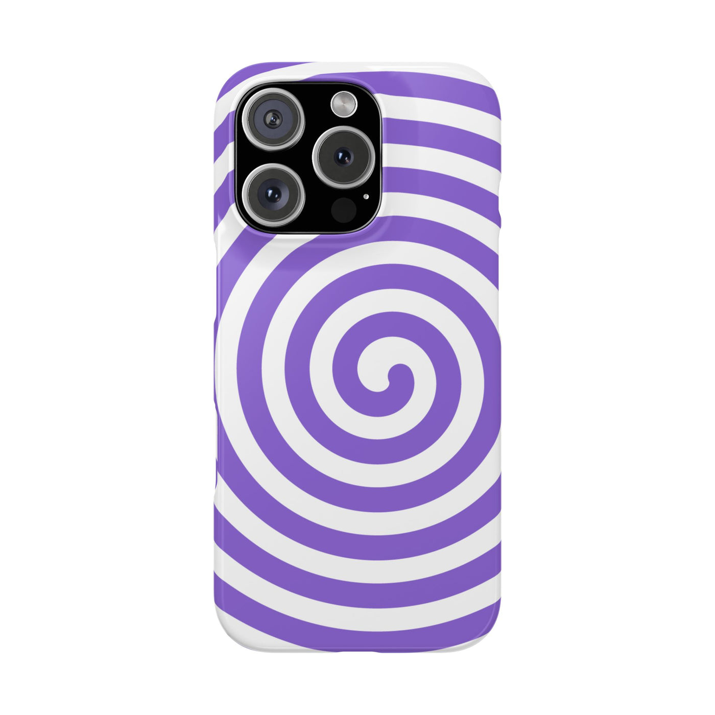 Trendy Purple Spiral Slim Phone Case - Stylish Protection for Your Device