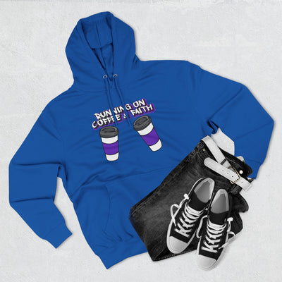 Coffee & Faith Fleece Hoodie, Cozy Sweatshirt, Gift for Coffee Lovers, Inspirational Hoodie, Casual Outfit for Fall