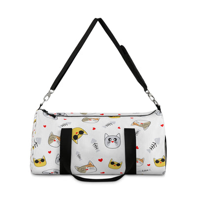 Playful Cat Print Duffel Bag - Perfect for Pet Lovers and Travel