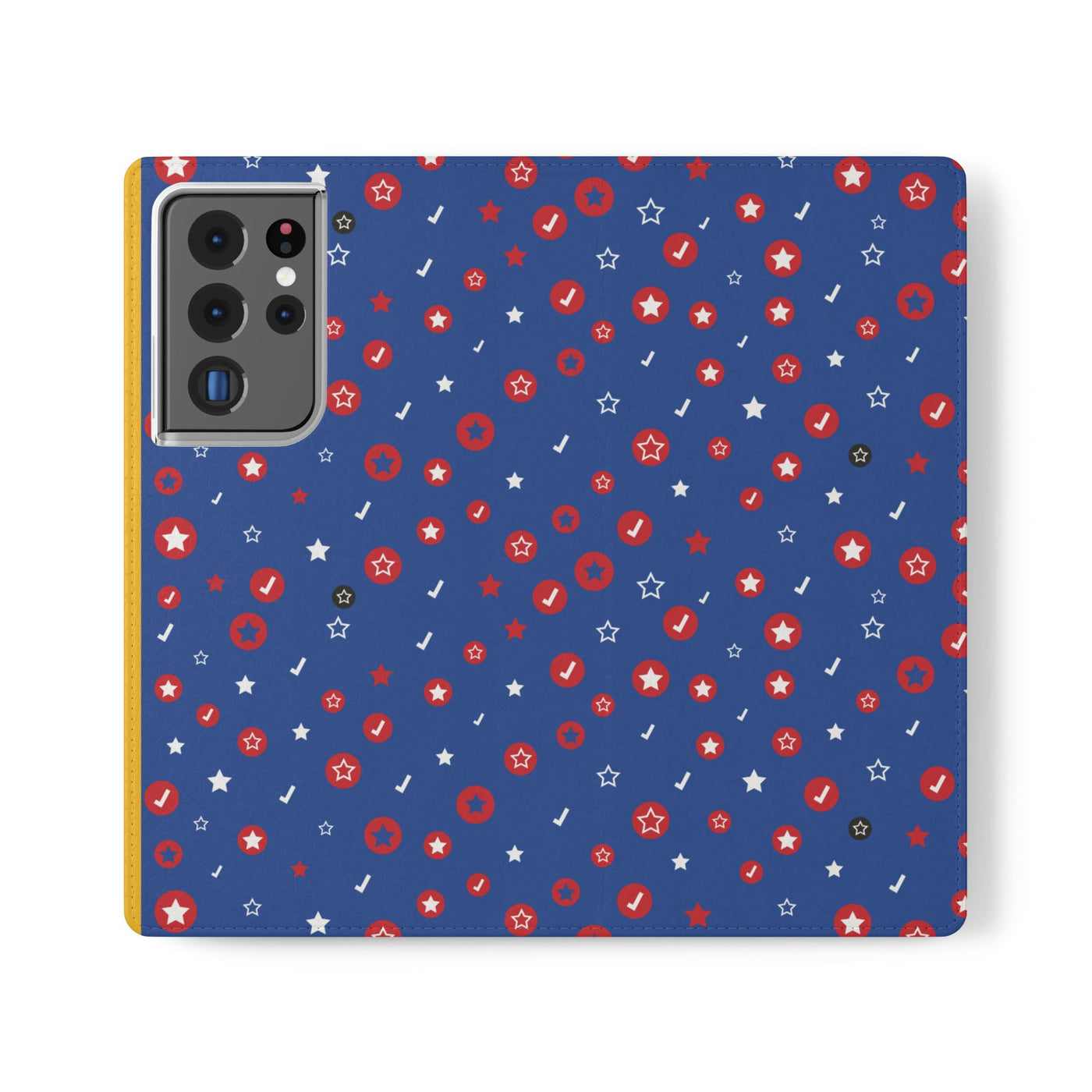 Patriotic Flip Case for Smartphones - Fun Stars and Stripes Design