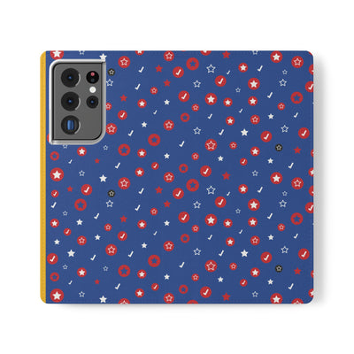 Patriotic Flip Case for Smartphones - Fun Stars and Stripes Design