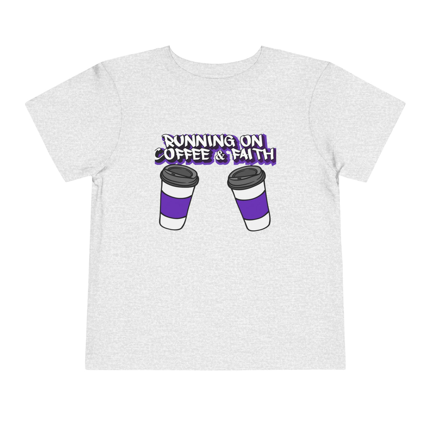 Toddler Short Sleeve Tee - Running on Coffee & Faith Design