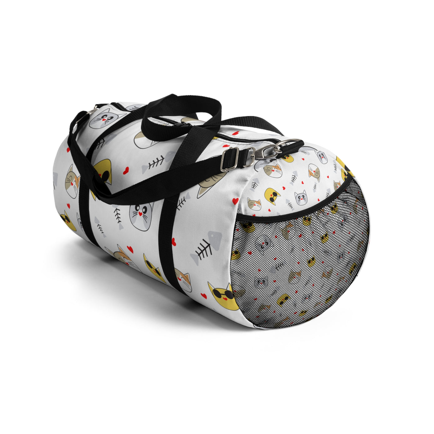 Playful Cat Print Duffel Bag - Perfect for Pet Lovers and Travel